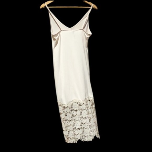 Free People True Slinky Lace Body Con Midi Dress slip dress in Ivory Size small - Picture 5 of 7